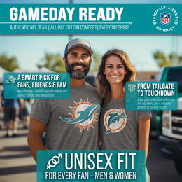 Miami Dolphins NFL Modern Throwback T-shirt - Gray
