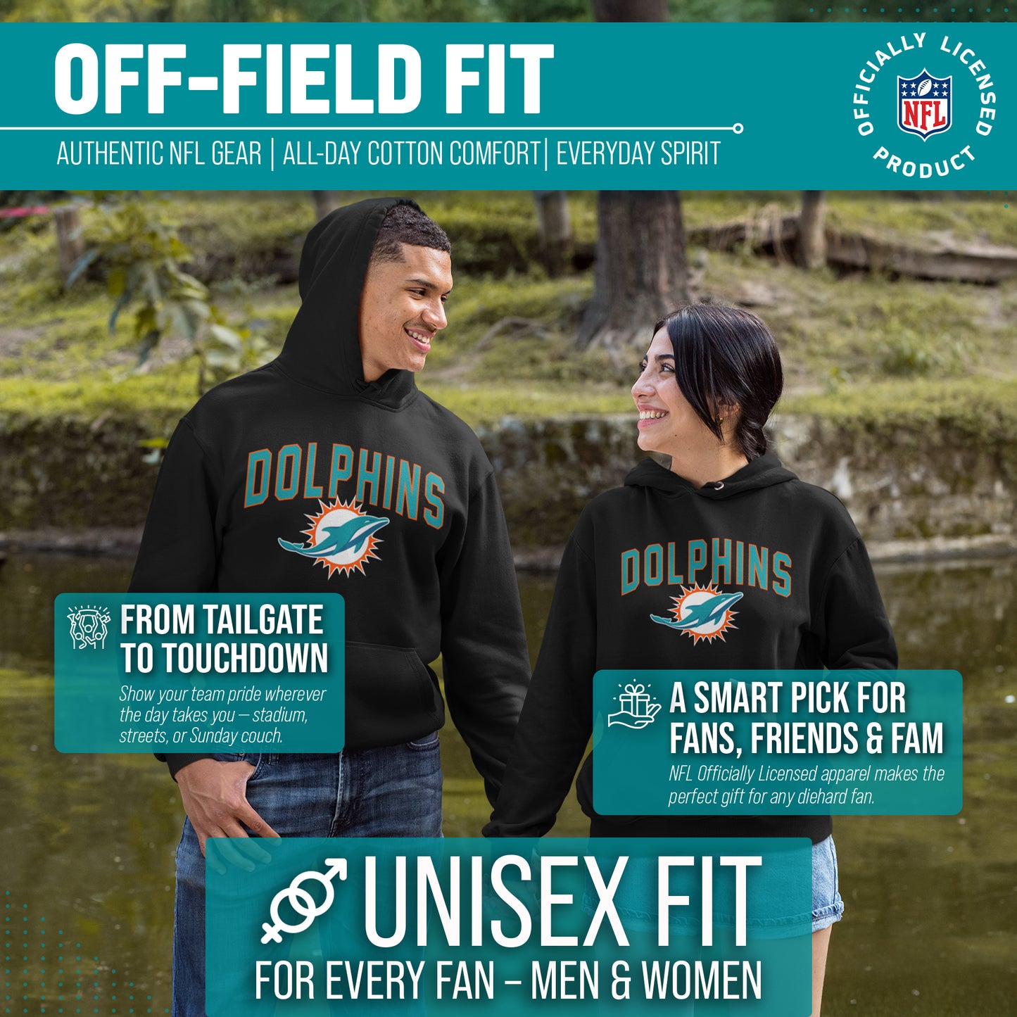Miami Dolphins NFL Home Team Hoodie - Black