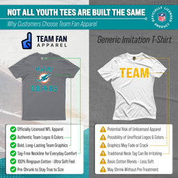 Miami Dolphins NFL Youth Gameday Football T-Shirt - Gray