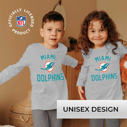 Miami Dolphins NFL Youth Gameday Crewneck Sweatshirt - Gray
