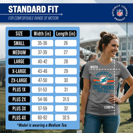 Miami Dolphins NFL Womens Short Sleeve Property of Tshirt - Gray