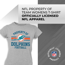 Miami Dolphins NFL Women's Property Of Lightweight Plus Size T-Shirt - Sport Gray