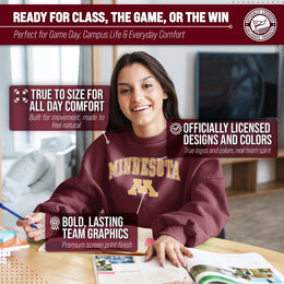 Minnesota Golden Gophers Adult Arch & Logo Soft Style Gameday Crewneck Sweatshirt - Maroon