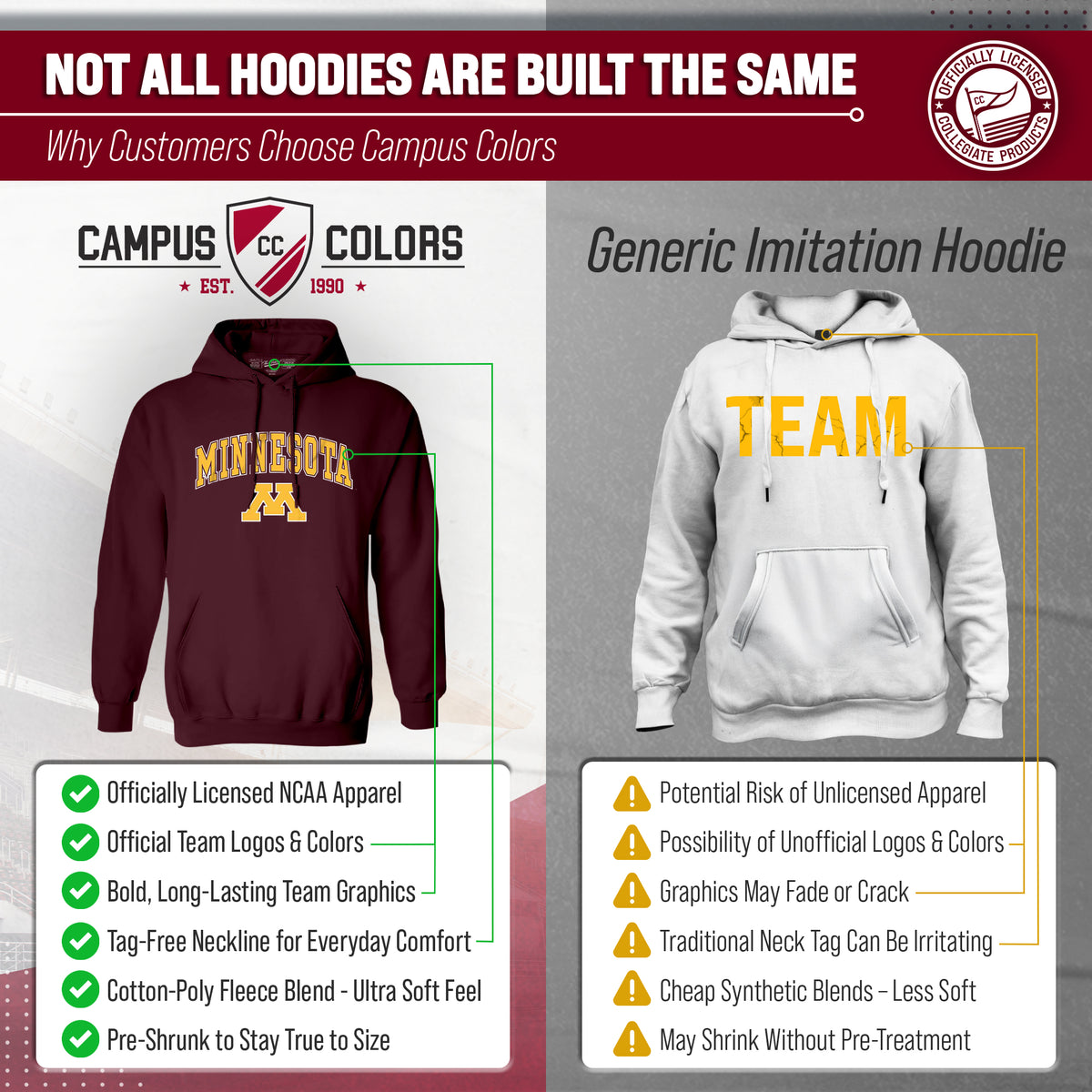 MINN Arch & Logo Gameday Hoodie - Maroon