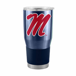 Ole Miss Rebels NCAA University 30oz Stainless Steel Vacuum Insulated Game Day Tumbler with Silicone Grip - Navy