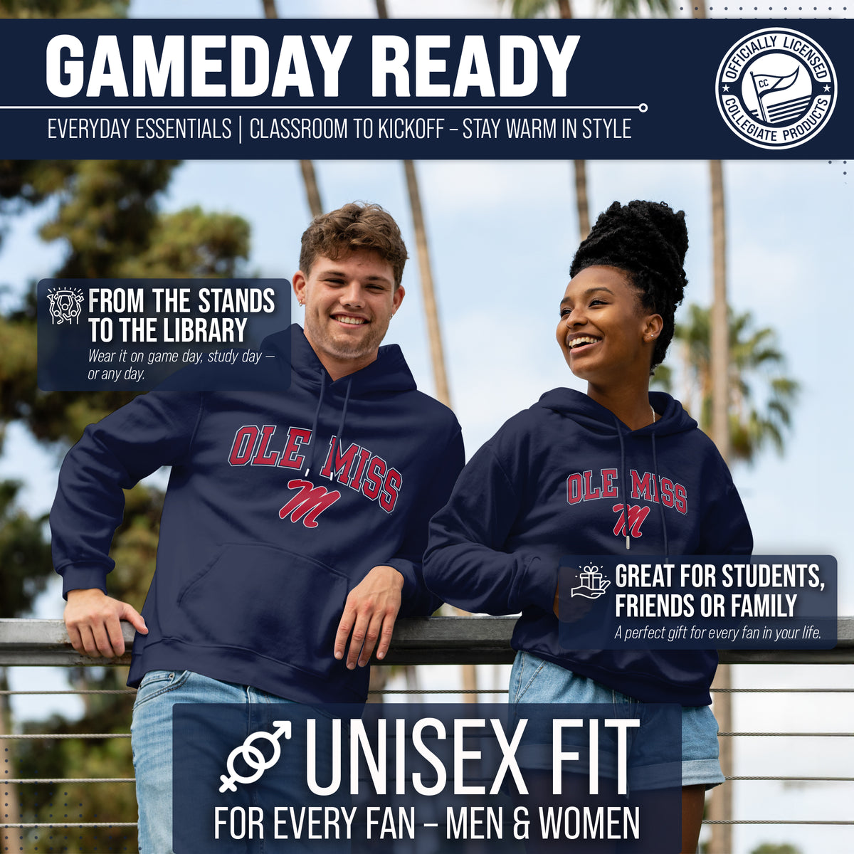 MISS Arch & Logo Gameday Hoodie - Navy