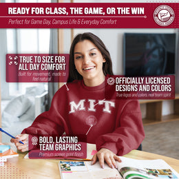 MIT Engineers Adult Arch & Logo Soft Style Gameday Crewneck Sweatshirt - Cardinal