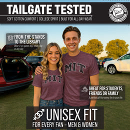 MIT Engineers Adult MVP Heathered Cotton Blend T-Shirt - Maroon