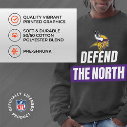 Minnesota Vikings NFL Adult Slogan Crewneck Sweatshirt - Gray