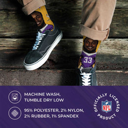 Minnesota Vikings FBF NFL V Curve Socks - Gold