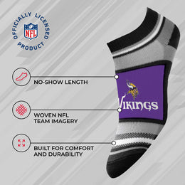 Minnesota Vikings Adult Marquis Addition No Show Socks - Purple