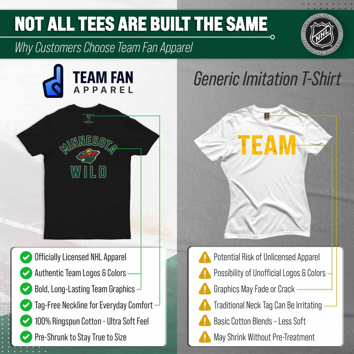 Minnesota Wild NHL Gameday T-Shirt - Black