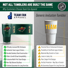 Minnesota Wild NHL Hockey 30oz Stainless Steel Vacuum Insulated Game Day Tumbler with Silicone Grip - Hunter Green