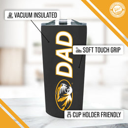 Missouri Tigers NCAA Stainless Steel Travel Tumbler for Dad - Black