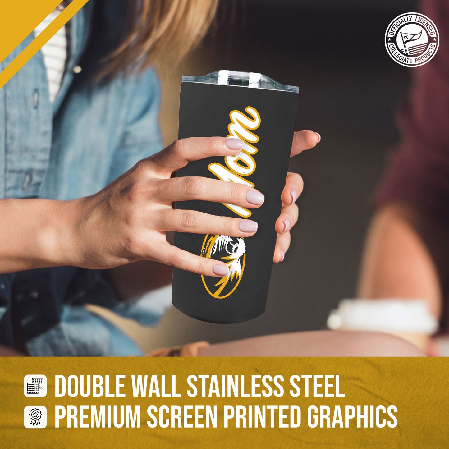 Missouri Tigers NCAA Stainless Steel Travel Tumbler for Mom - Black