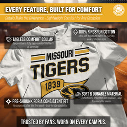 Missouri Tigers  Varsity Club Pennant Shirt - Off White