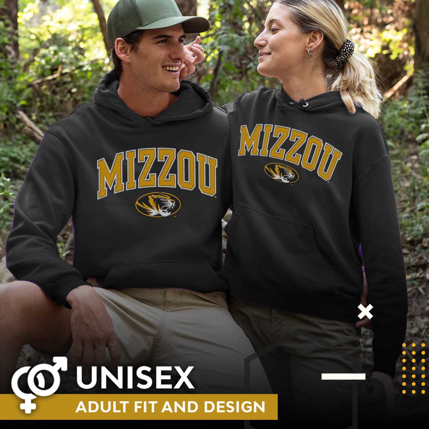 Missouri Tigers NCAA Adult Tackle Twill Hooded Sweatshirt - Black