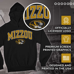 Missouri Tigers NCAA Adult Tackle Twill Hooded Sweatshirt - Black