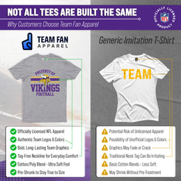Minnesota Vikings NFL Adult Property Of T-Shirt - Sport Gray