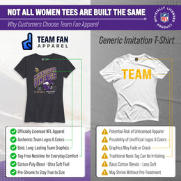 Minnesota Vikings NFL Womens Distressed Helmet Tag-Less Soft T-Shirt - Heather Charcoal