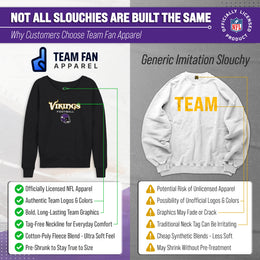 Minnesota Vikings NFL Womens Helmet French Terry Slouchy Top - Charcoal
