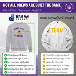 Minnesota Vikings NFL Adult Gameday Football Crewneck Sweatshirt - Sport Gray