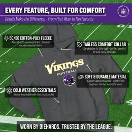 Minnesota Vikings NFL Youth Football Helmet Hood - Charcoal