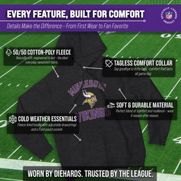Minnesota Vikings Team Fan Apparel NFL  Gameday Hoodie - Charcoal