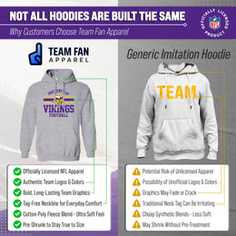 Minnesota Vikings NFL Adult Property Of Hooded Sweatshirt - Sport Gray