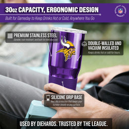 Minnesota Vikings NFL 30oz Tumbler - Purple