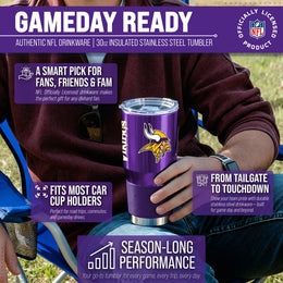 Minnesota Vikings NFL 30oz Tumbler - Purple