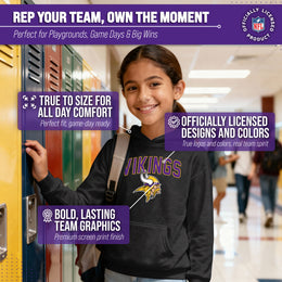 Minnesota Vikings NFL Youth Home Team Hoodie- Kids Hooded Sweatshirt - Black