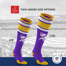 Minnesota Vikings NFL Adult Knee High-Performance Socks - Purple
