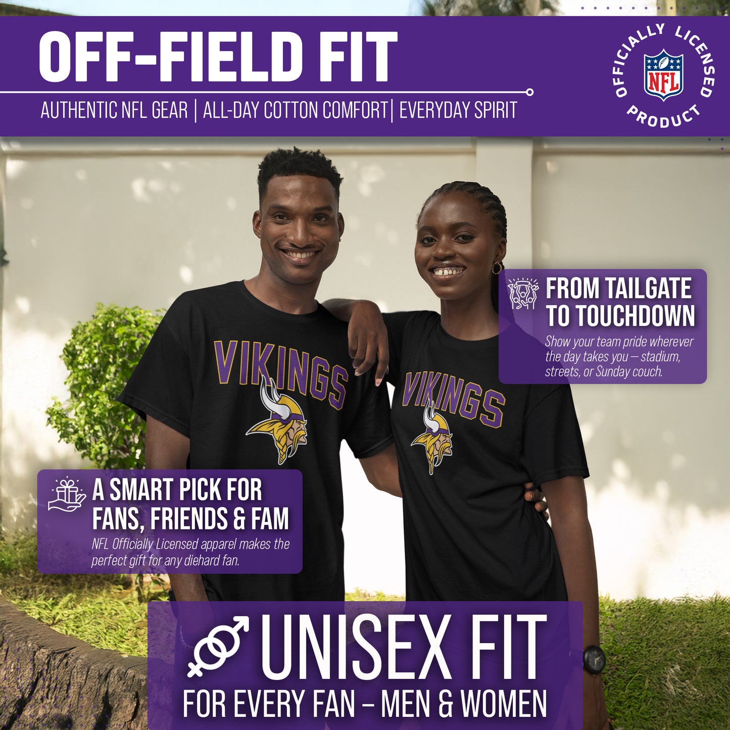 Minnesota Vikings NFL Home Team Tee - Black