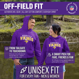 Minnesota Vikings NFL Adult Unisex Starting Fresh Ultra Soft Fleece Hooded Sweatshirt - Purple