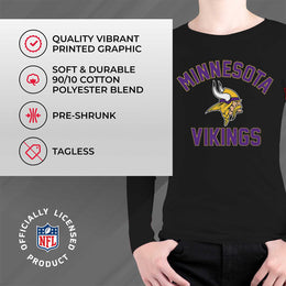 Minnesota Vikings NFL Gameday Youth Football Long Sleeve Shirt - Black