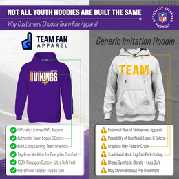 Minnesota Vikings NFL Youth Modern Endzone Football Fleece Hooded Sweatshirt - Purple