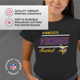 Minnesota Vikings NFL Womens Plus Size Relaxed Fit T-Shirt - Black