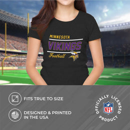 Minnesota Vikings NFL Womens Plus Size Relaxed Fit T-Shirt - Black