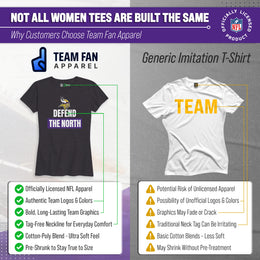 Minnesota Vikings NFL Womens Team Slogan Short Sleeve Tshirt - Charcoal
