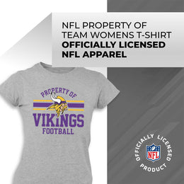 Minnesota Vikings NFL Women's Property Of Lightweight Plus Size T-Shirt - Sport Gray