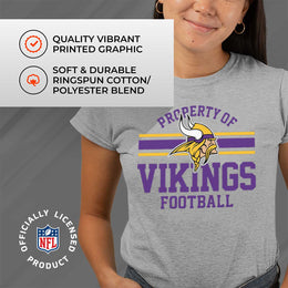 Minnesota Vikings NFL Women's Property Of Lightweight Plus Size T-Shirt - Sport Gray