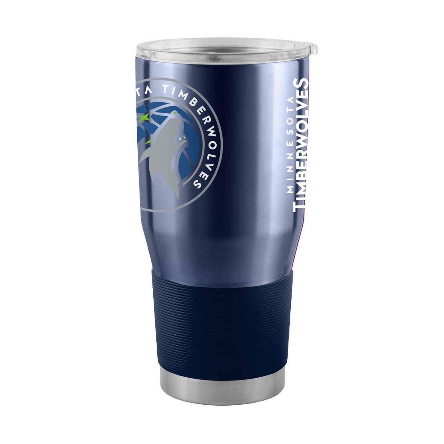 Minnesota Timberwolves NBA Basketball 30oz Stainless Steel Vacuum Insulated Game Day Tumbler with Silicone Grip - Navy