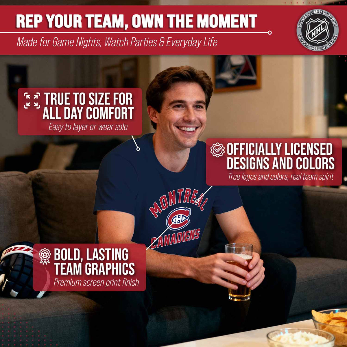 Montreal Canadiens NHL Gameday T-Shirt - Navy