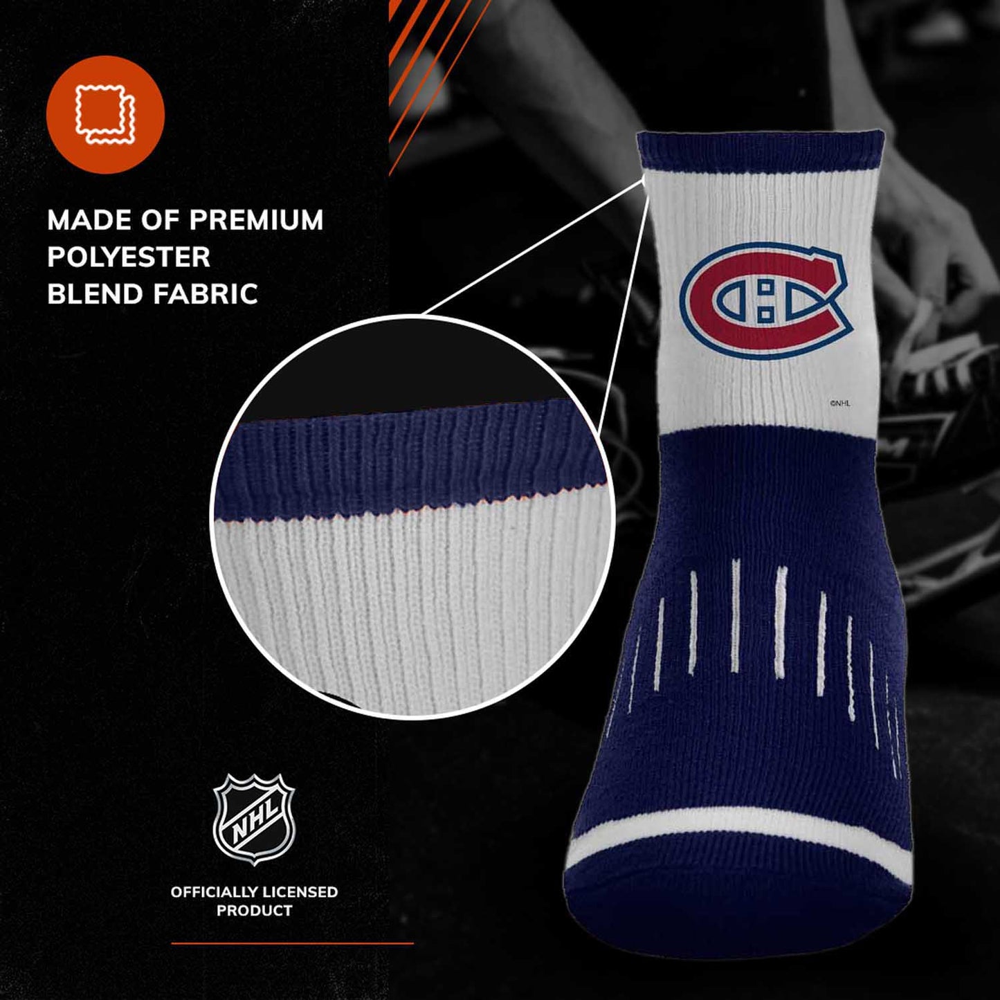 Montreal Canadiens NHL Youth Surge Socks - Navy