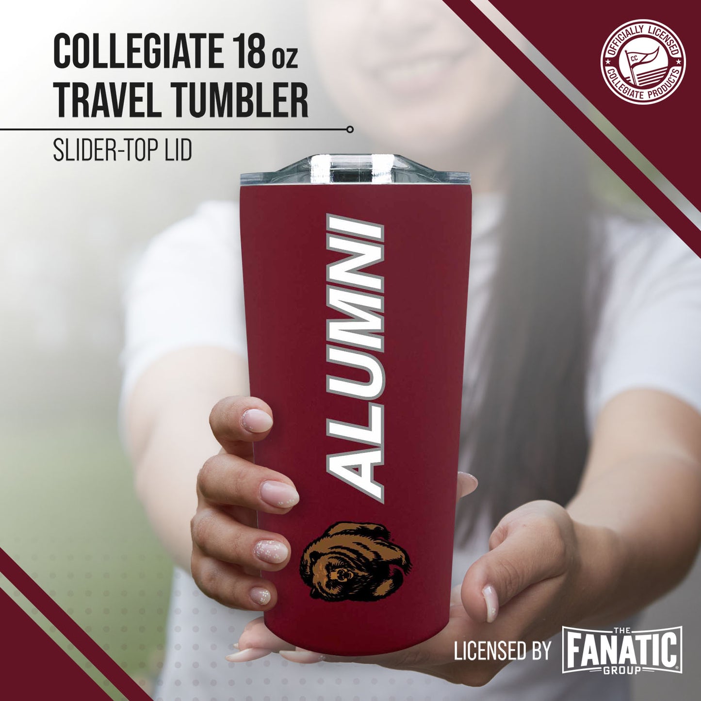 Montana Grizzlies Collegiate Stainless Steel Travel Tumbler for Alumni - Maroon
