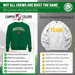Marshall Thundering Herd Adult Arch & Logo Soft Style Gameday Crewneck Sweatshirt - Green