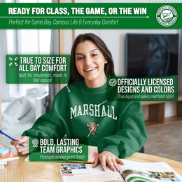 Marshall Thundering Herd Adult Arch & Logo Soft Style Gameday Crewneck Sweatshirt - Green