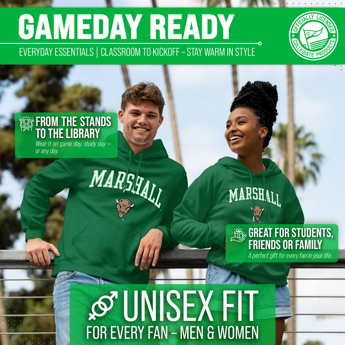 MRSH Arch & Logo Gameday Hoodie - Green