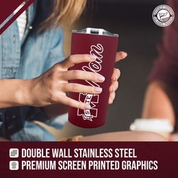 Mississippi State Bulldogs NCAA Stainless Steel Travel Tumbler for Mom - Maroon